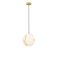 9019810 Висечка светилка SERITA 1xE27 Алабастер и Брусено Злато Nova Luce